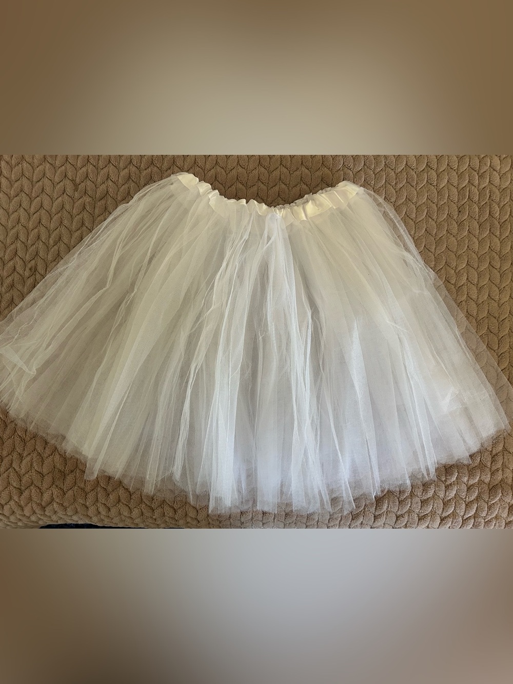 TUTU White Tulle Puffy Slip Under-Skirt size S / OS